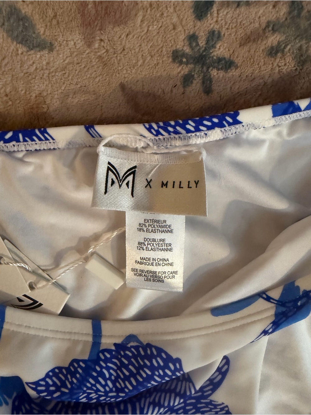 Milly Blue Floral Ruffle Bikini Set - Picture 6 of 7
